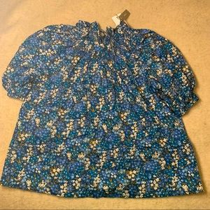 🌼NWT J.CREW LIBERTY LONDON SMOCKED BLOUSE🌼